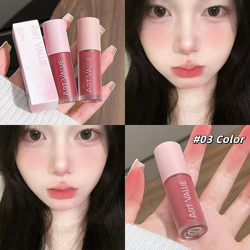 ART VALUE Dual-Use Lip & Cheek Blush Stick | Tint & Contour Cream Blush Stick QXL