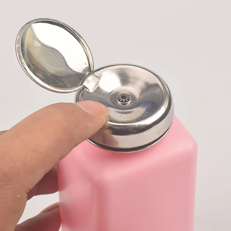 Antistatic Pump Dispenser Bottle 100/200/250ml – Nail & Alcohol Pump Dispenser Bottle QXL