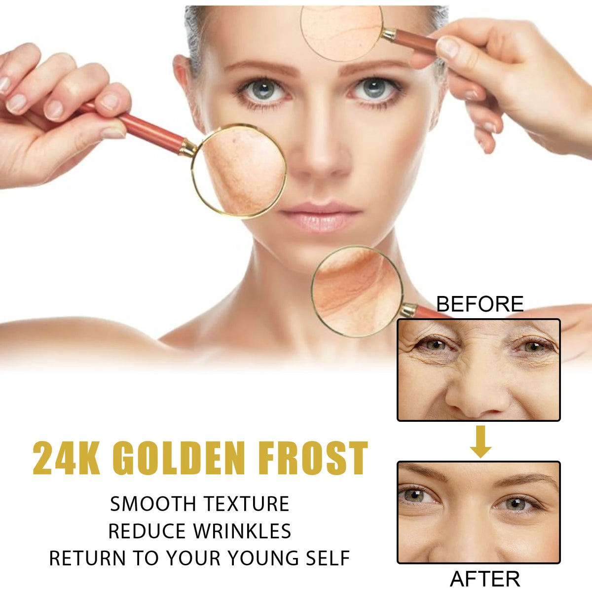 24K Gold Face Serum | Firming, Brightening & Anti-Aging Cream Gold Face Serum QXL