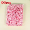100-Pack Disposable Shower Caps – Waterproof Elastic Hair Caps Disposable Shower Caps QXL M249 100pcs-pink