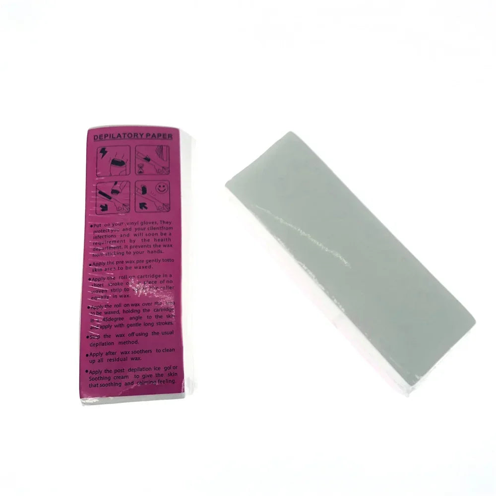 100-Pack Nonwoven Wax Strip Papers for Body Hair Removal Wax Strip Papers QXL