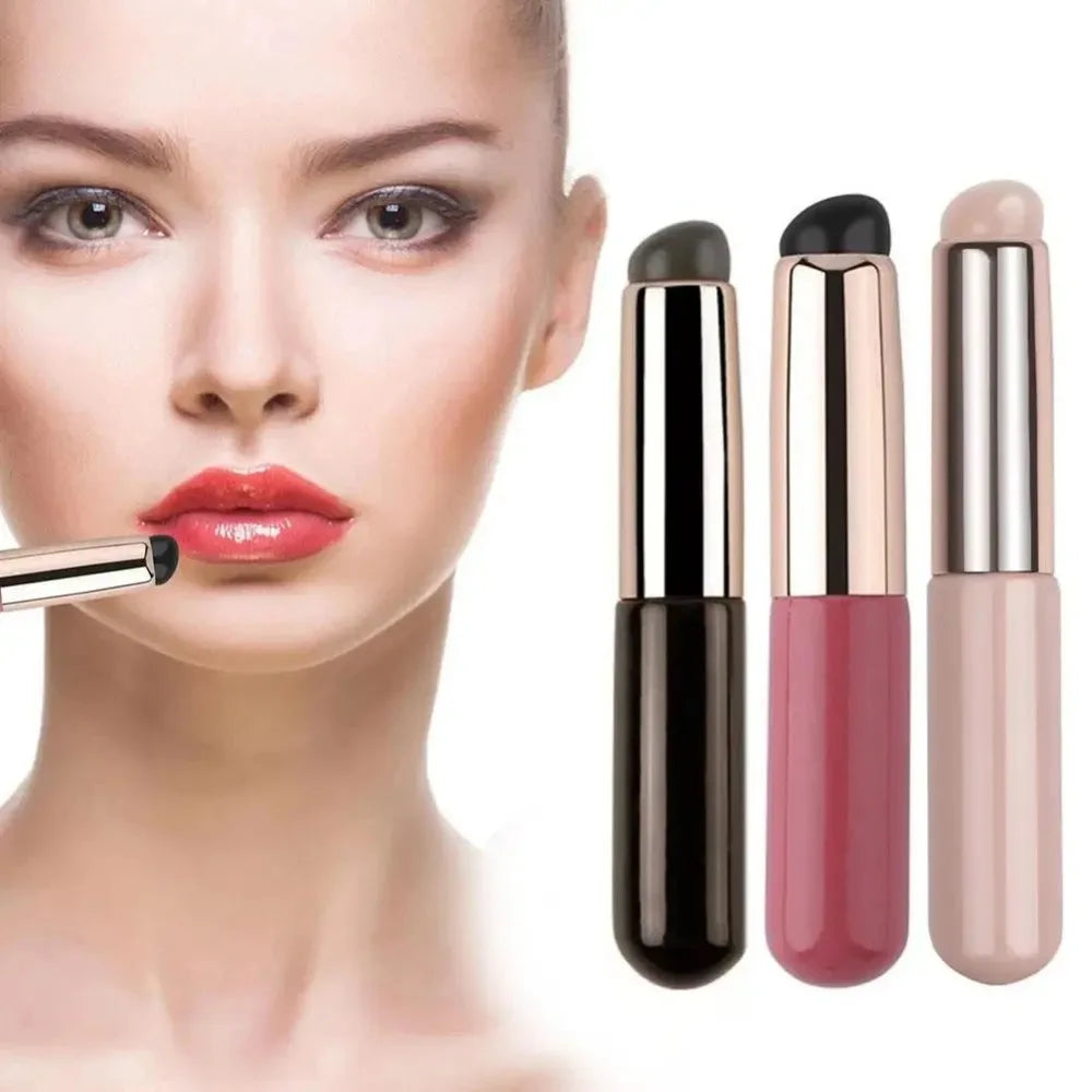 Silicone Lip Brush with Cover Cap | Round Head Concealer Tool Lip Brush Applicator QXL