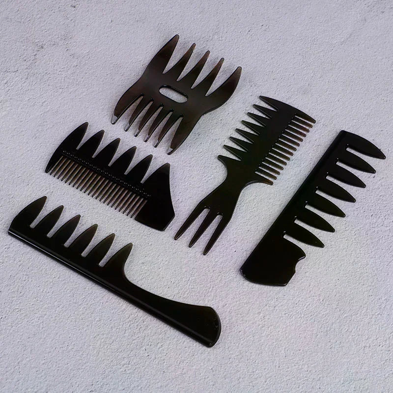 Wide Tooth Oil Slick Hair Comb for Men | Classic Styling Men's Hair Comb QXL