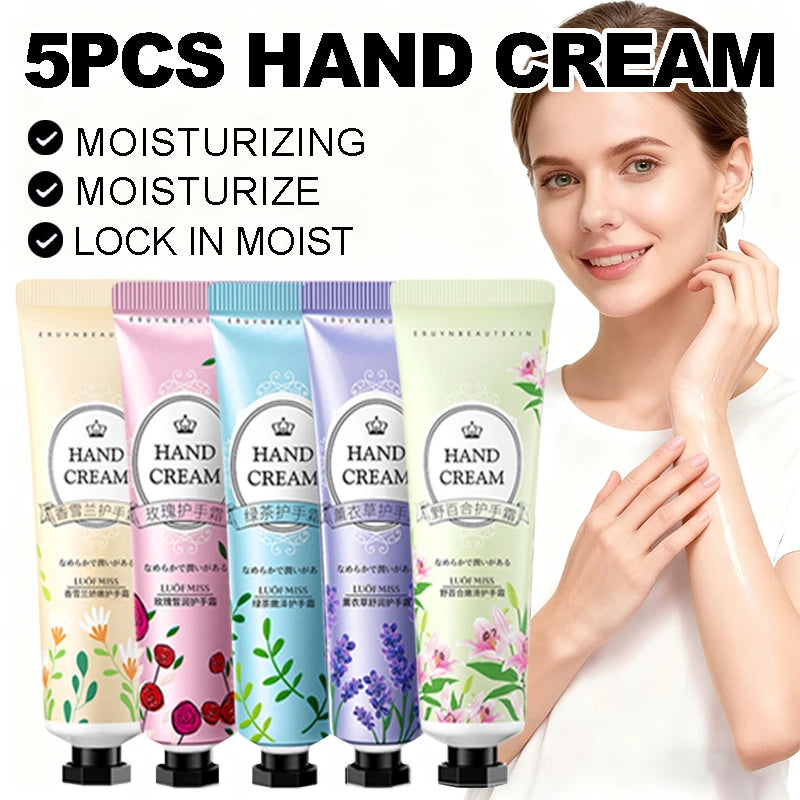 5-Pack Scented Hand Cream Set | Deep Moisturizing Gift Hand Cream Set QXL
