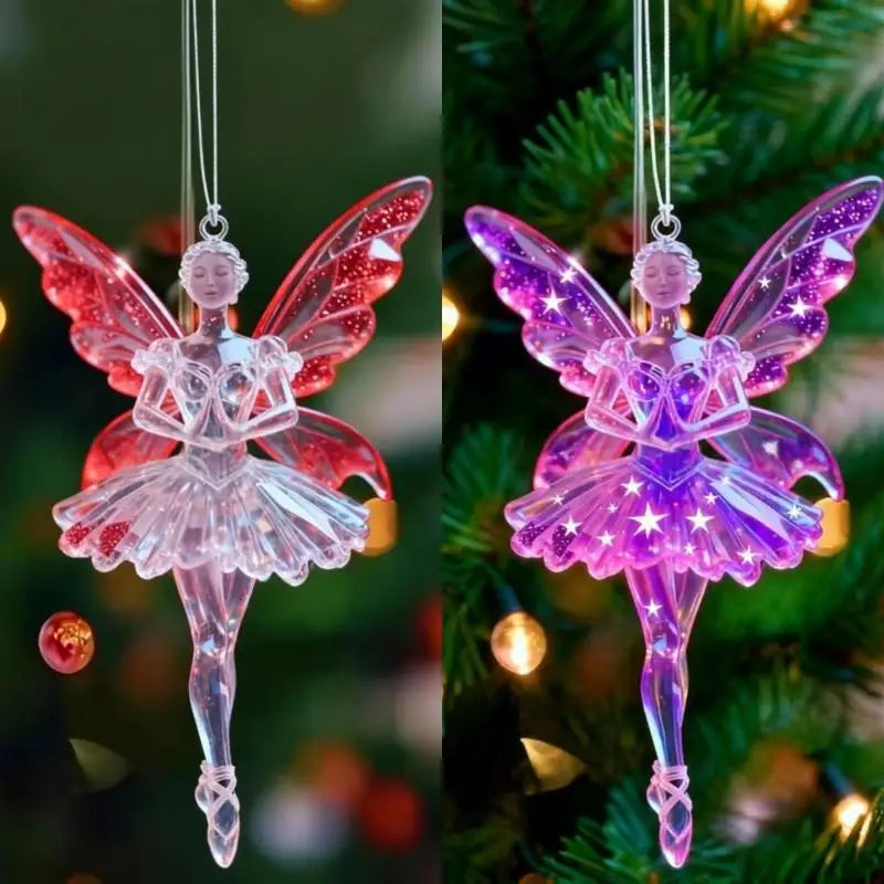 Sparkling Ballerina Acrylic Pendant Charm | Car & Tree Ornament Decorative Pendant Charm QXL