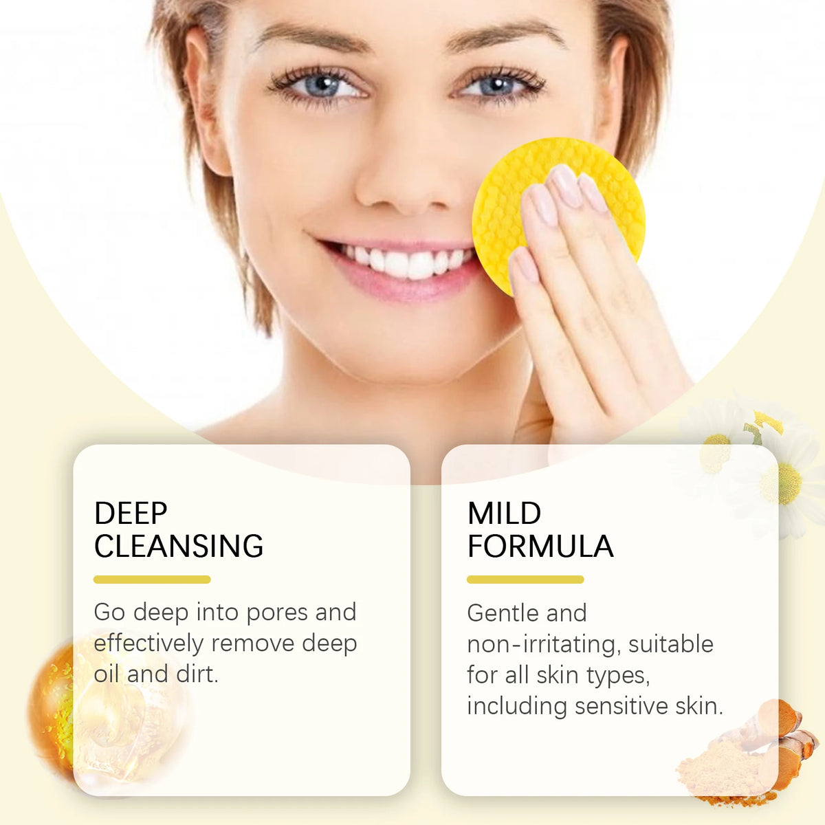 Turmeric Kojic Acid Cleansing & Exfoliating Pads | Eelhoe Facial Cleansing Pads QXL