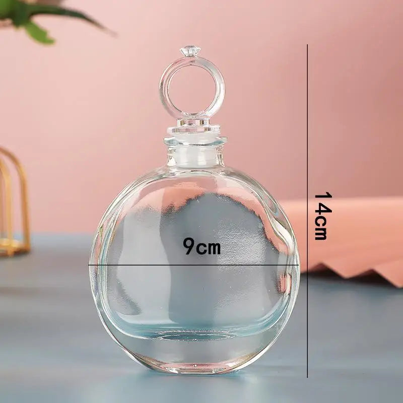 100ml Round Glass Bottle with Stopper | Perfume & Essential Oils Glass Perfume Bottle QXL 100ml