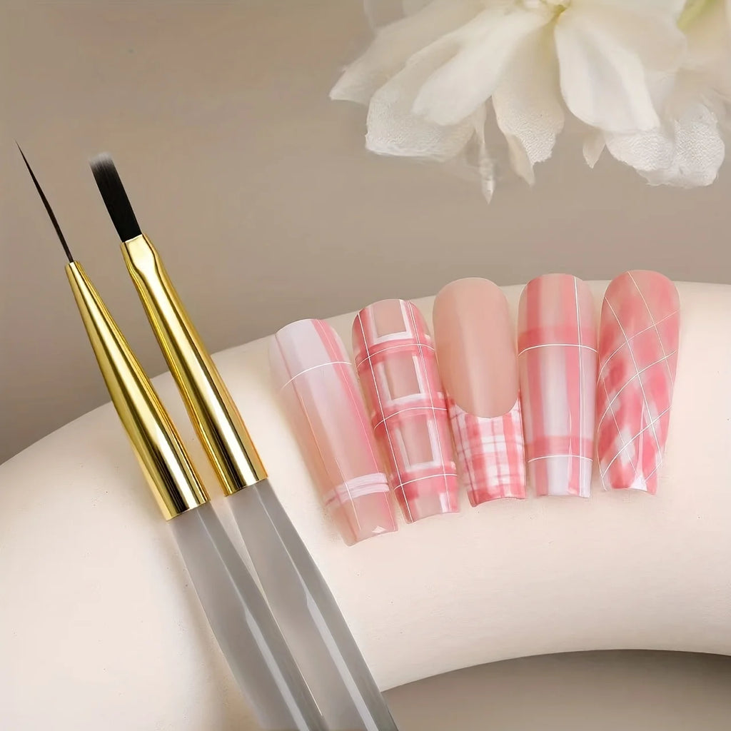 3-Piece Nail Art Liner Brush Set | Acrylic & Gel Painting Nail Art Brush Set QXL