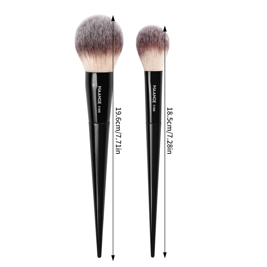 MAANGE 2-Pc Soft Synthetic Makeup Brushes – Powder & Contour Makeup Brush Set QXL