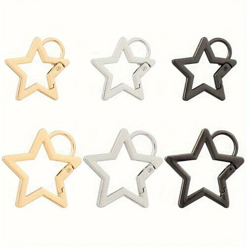 2-Pack Star-Shaped Plated Spring Snap Hooks | Bag & Hiking Spring Snap Hook QXL