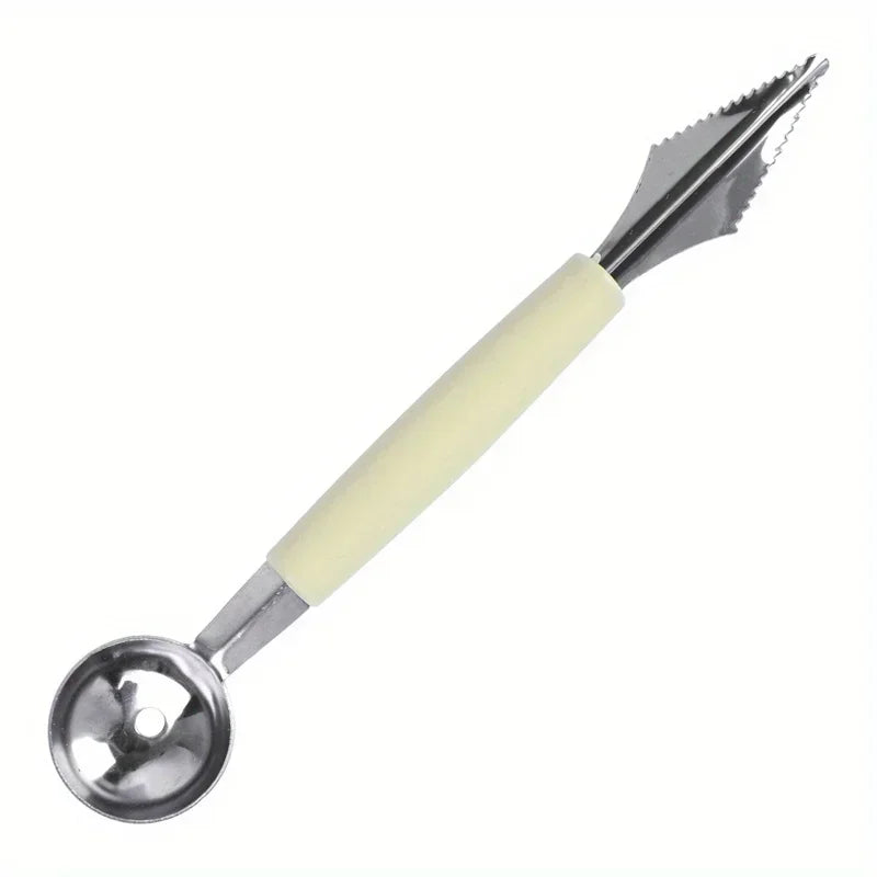 Double-Ended Melon Baller & Fruit Scoop – Stainless Steel Melon Baller Tool QXL