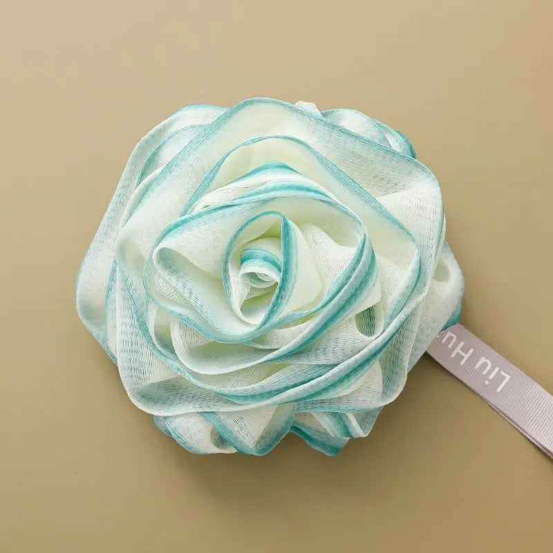 Large Rose Bath Ball – Soft Bubble Scrubber for Luxurious Baths Bath Scrubber QXL green 2 piece