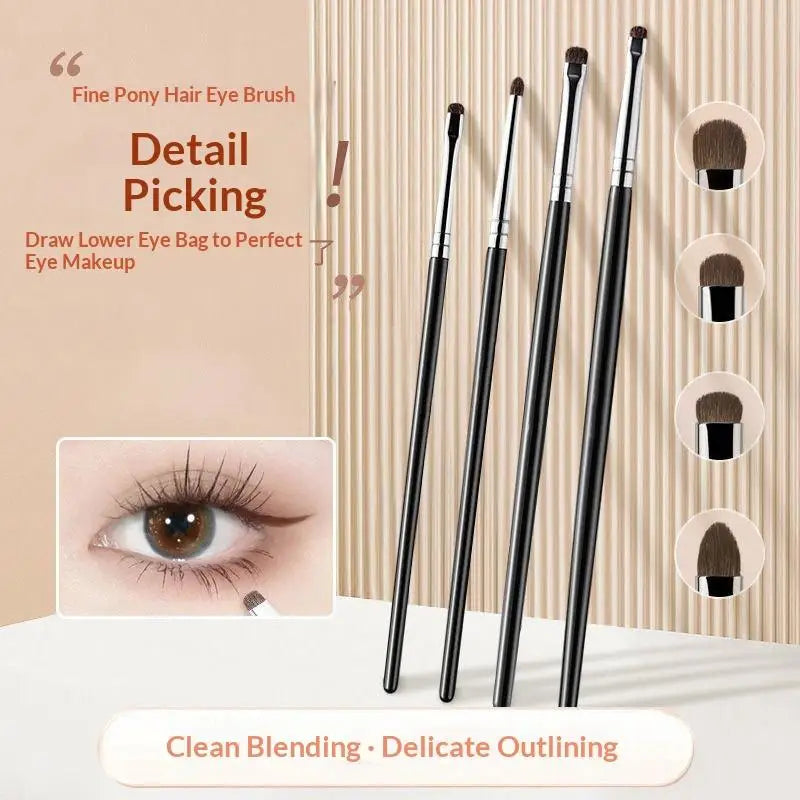 4/6-Pc Eye Detail Brush Set | Soft Eyeshadow Makeup Kit Eye Makeup Brushes QXL