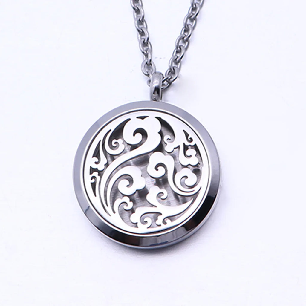 Essential Oil Diffuser Locket Necklace | 316L Steel + 10 Pads Aromatherapy Diffuser Necklace QXL