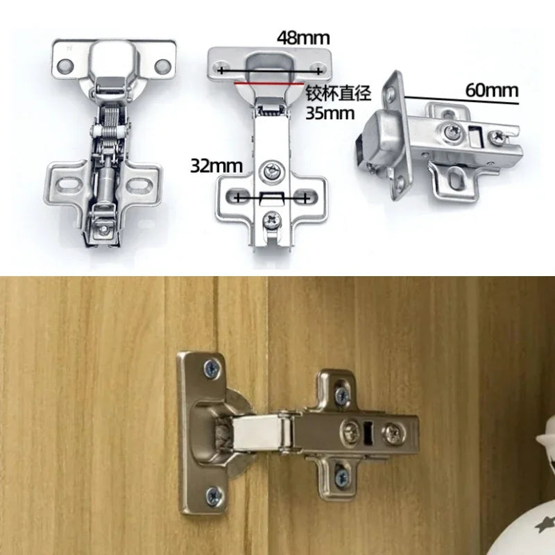 Soft-Close Cabinet Hinge | Full Coverage Straight Arm Damper Cabinet Door Hinge QXL