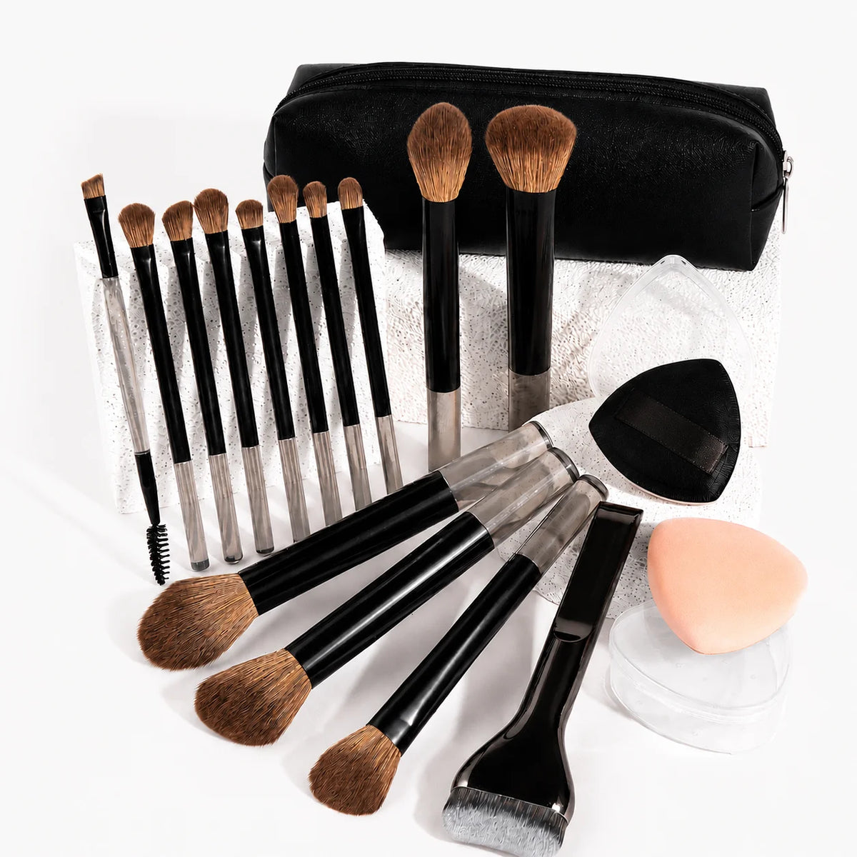 LUXEBLEND 22-Pc Makeup Brush Set | Powder, Blush & Eye Makeup Brush Set QXL