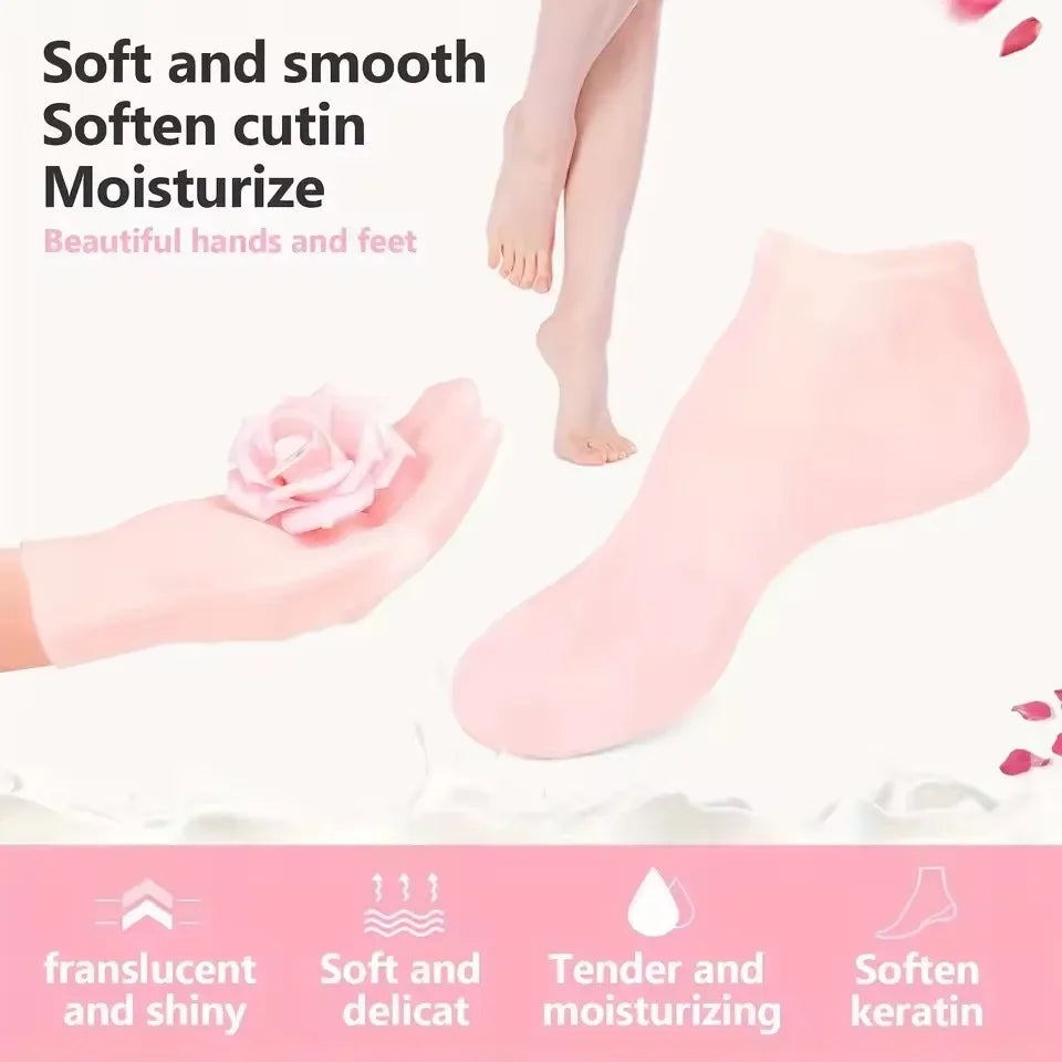 3-Piece Silicone Face, Hand & Foot Mask Cover Set Silicone Mask Cover QXL