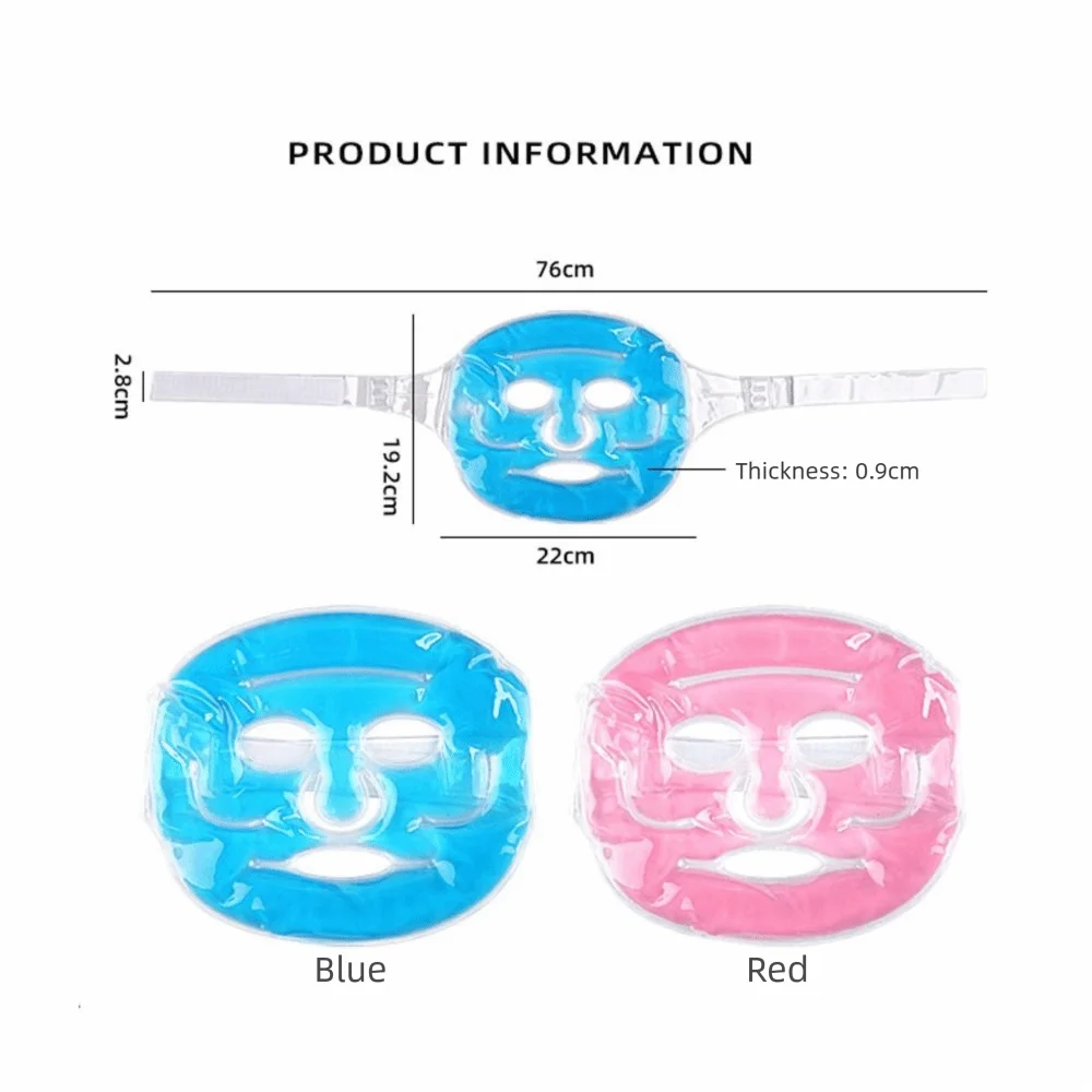 Reusable Gel Bead Hot & Cold Full Face Eye Spa Mask Gel Face Eye Mask QXL