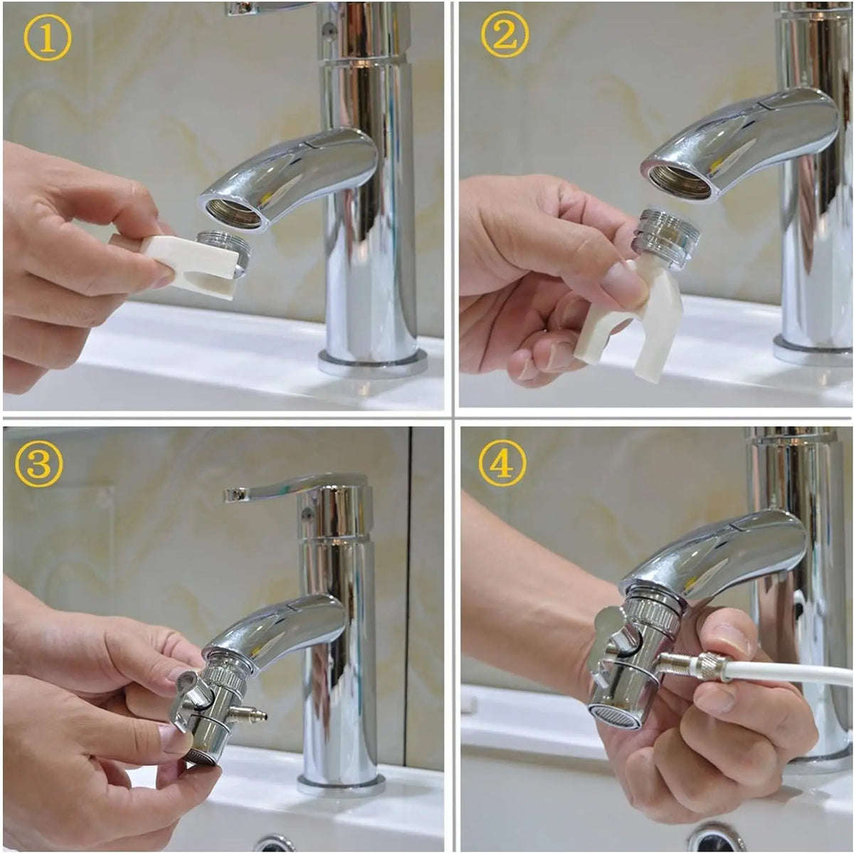 Faucet Water Flosser Oral Irrigator | 6 Nozzles, No Power Oral Water Flosser QXL