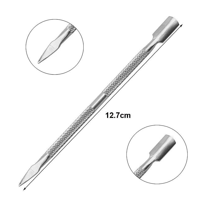 Double-Ended Stainless Steel Cuticle Pusher – Manicure Tool Cuticle Pusher Tool QXL