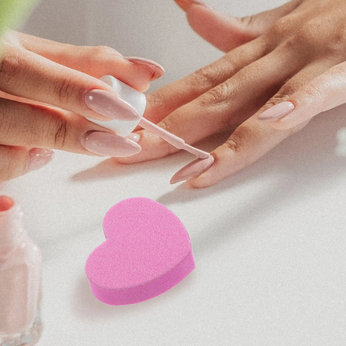 50-Pack Heart Shape Dual-Sided Sponge Nail Buffer Files Sponge Nail Buffer QXL
