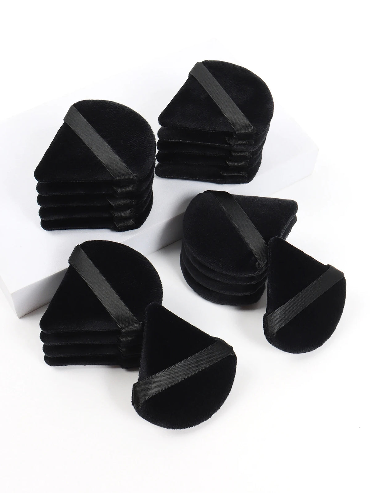 Black Triangle Velvet Powder Puff | Foundation Makeup Sponge Makeup Powder Puff QXL