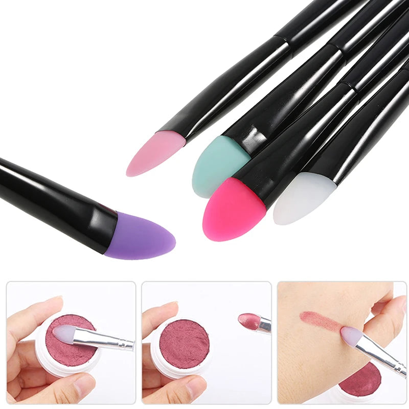 BMPEIC Silicone Eyeshadow & Lip Brush | Food-Grade Safe Silicone Makeup Brush QXL