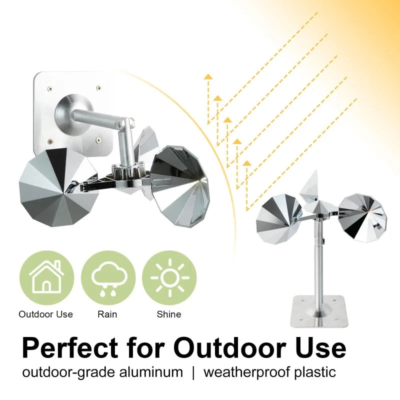 Dreamburgh Reflective Bird Repeller Wind-Powered Swivel Spinner Bird Repeller Spinner QXL