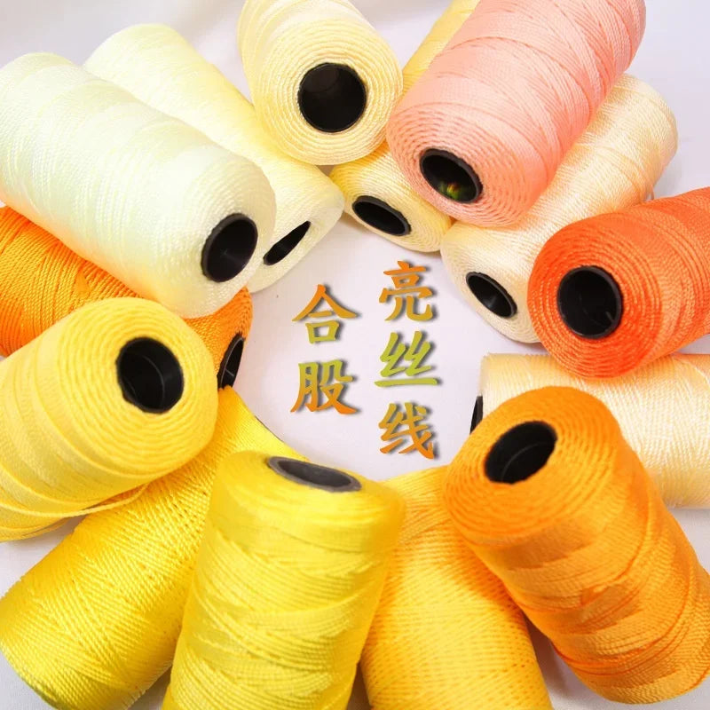 Bright Silk Crochet Thread 1.5mm | DIY Hat, Bag & Doll Yarn Crochet Craft Yarn QXL