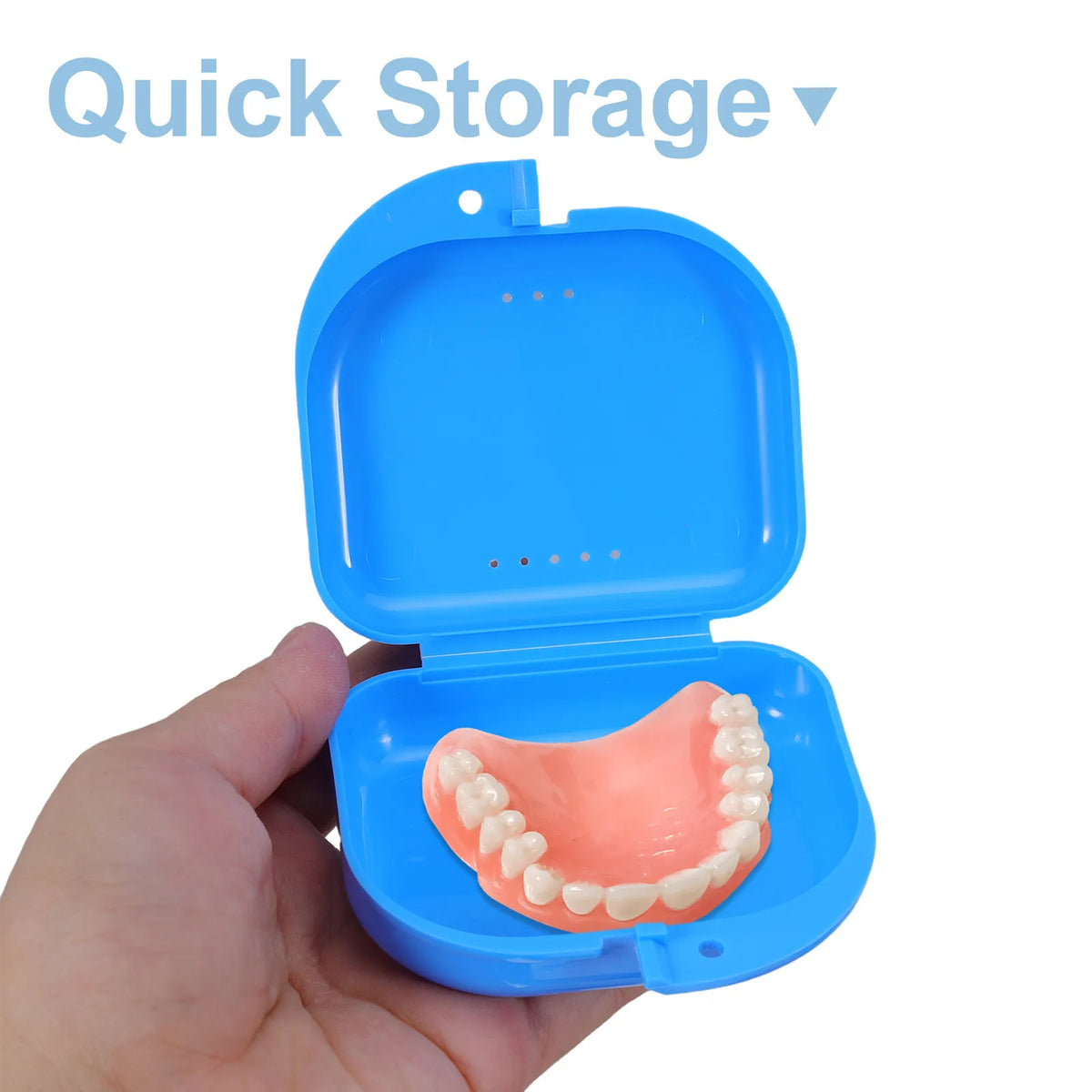 10-Pack Slim Leak-Proof Dental Retainer Cases | Travel Denture Box Dental Retainer Case QXL
