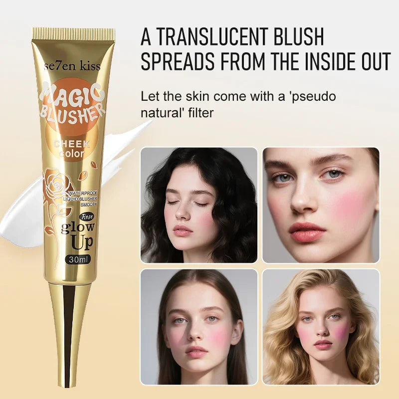 Se7en Kiss Gradient Blush Cream | Liquid Colour-Change Blusher Liquid Blush Cream QXL