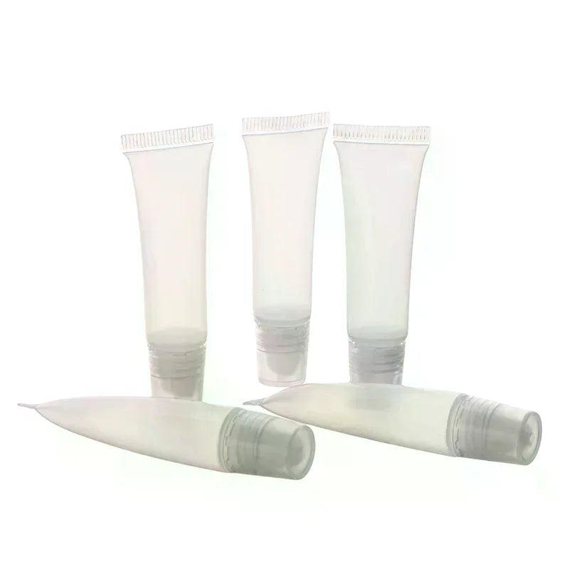 10-Pack 5ml Clear Empty Lip Gloss Tubes | DIY Balm Squeeze Lip Gloss Tubes QXL