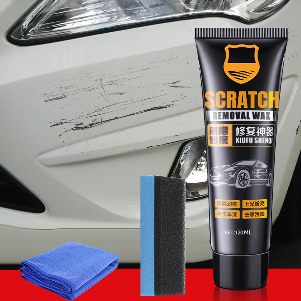 Car Scratch Remover Polishing Wax & Swirl Repair Kit 120ml Car Scratch Repair Wax QXL