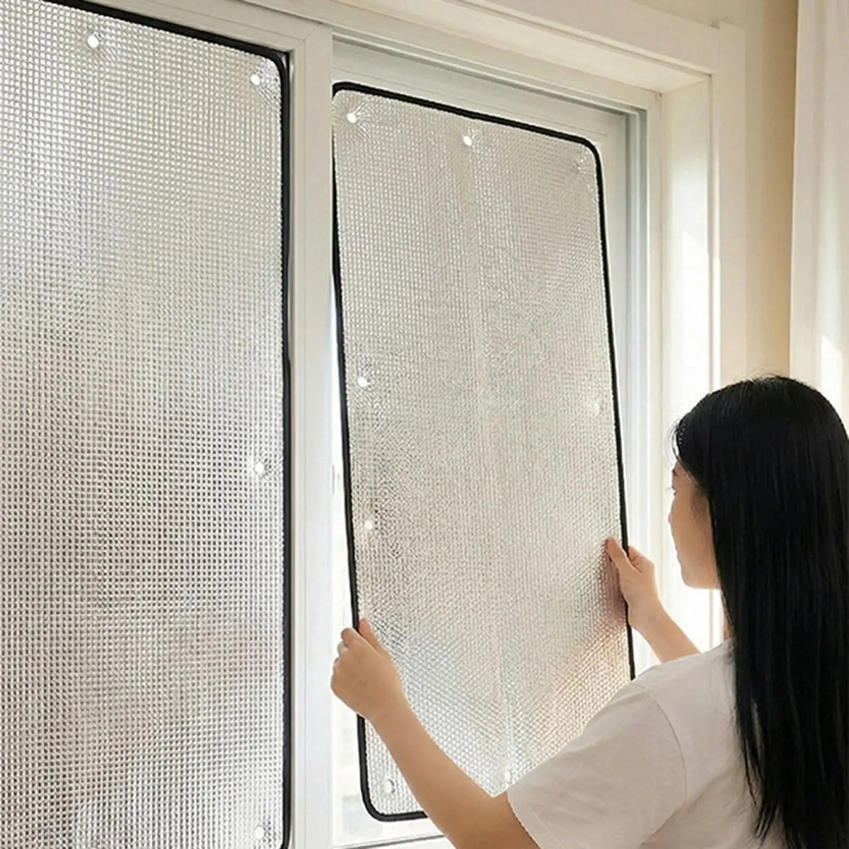 Sun Blocking Window Film 100×50cm | Suction Cup Shade Window Sun Shade Film QXL