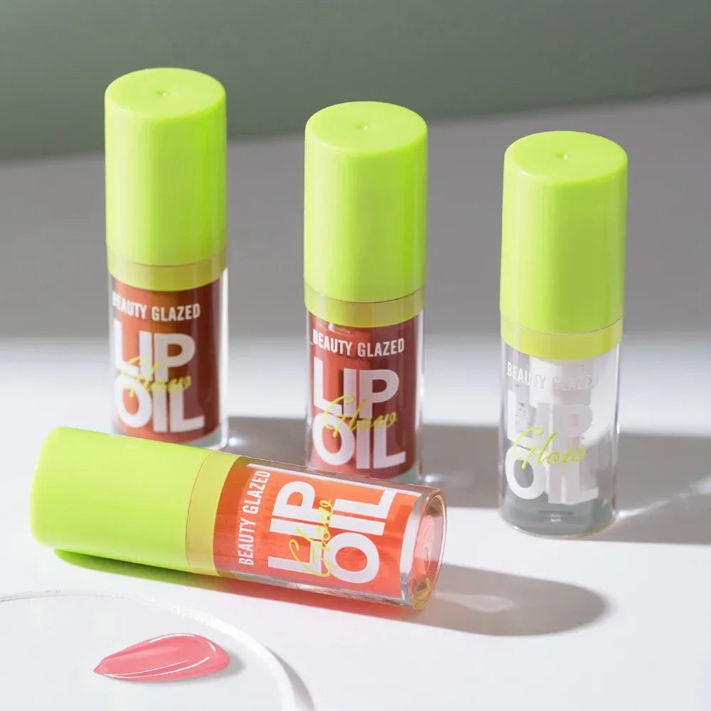 Beauty Glazed Shimmer Lip Gloss Oil | Moisturizing Tint Lip Gloss Oil QXL