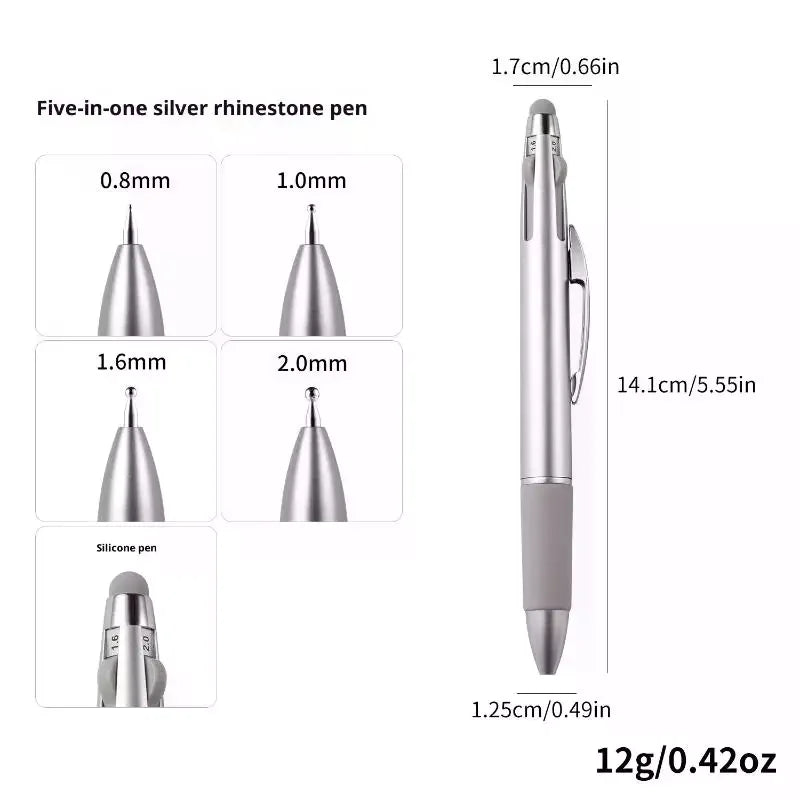 4-in-1 Nail Dotting Pen | Stainless Steel Nail Art Tool Nail Dotting Pen QXL