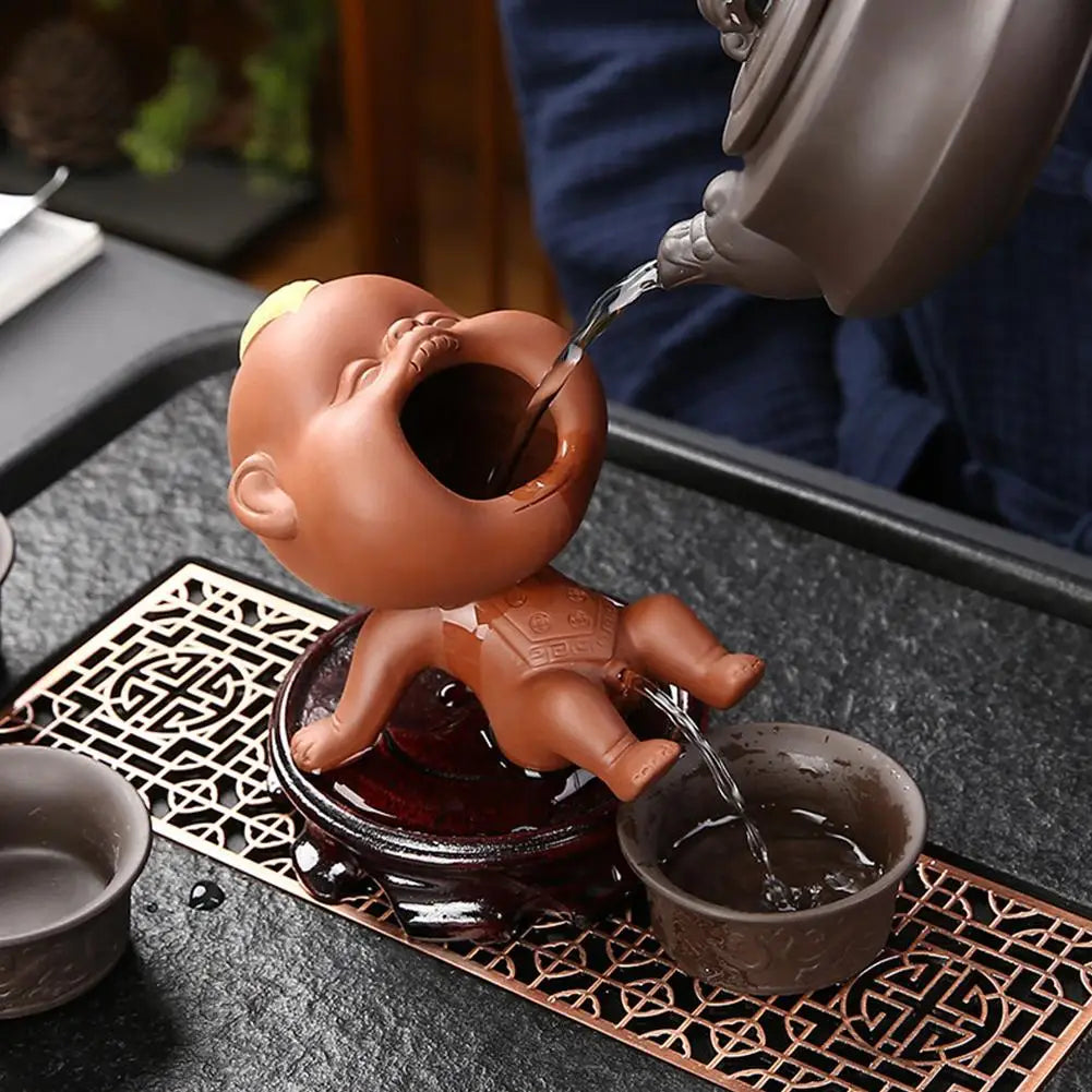Purple Clay Peeing Boy Tea Pet | Zisha Figurine Ornament Tea Pet Figurine QXL