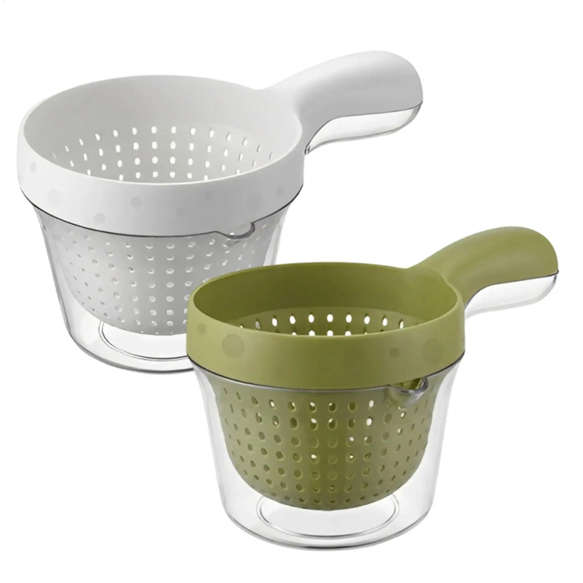 Double-Layer Colander Bowl Set | Vegetable & Fruit Strainer Colander Bowl Set QXL