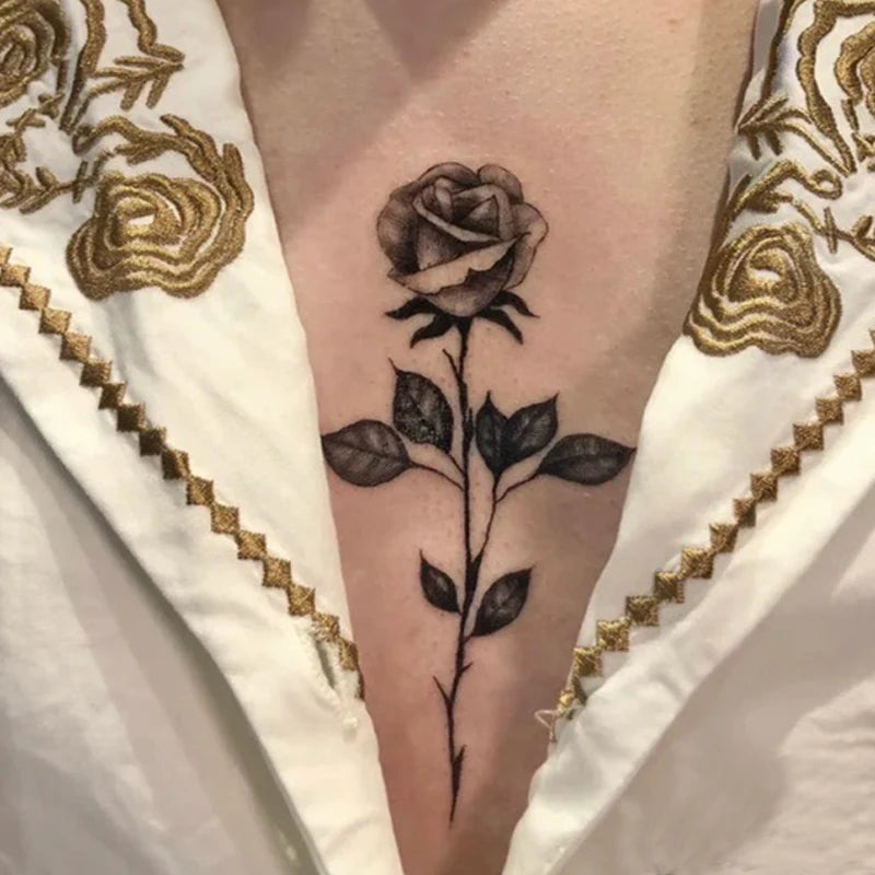 Waterproof Temporary Tattoo Stickers – Rose & Butterfly Designs Temporary Tattoo Sticker QXL