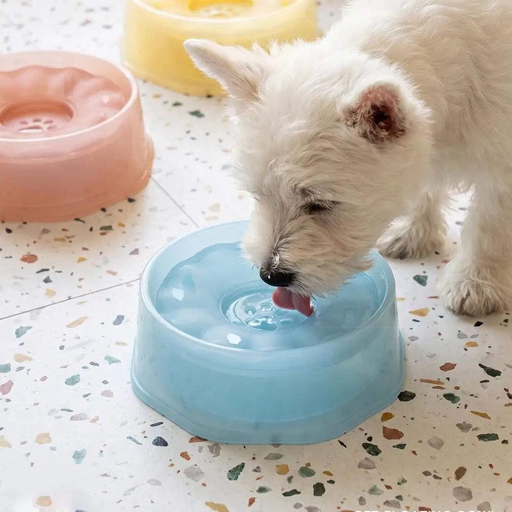 Floating Dog Water Bowl | Slow Feeder No-Slip Dispenser Pet Water Bowl QXL
