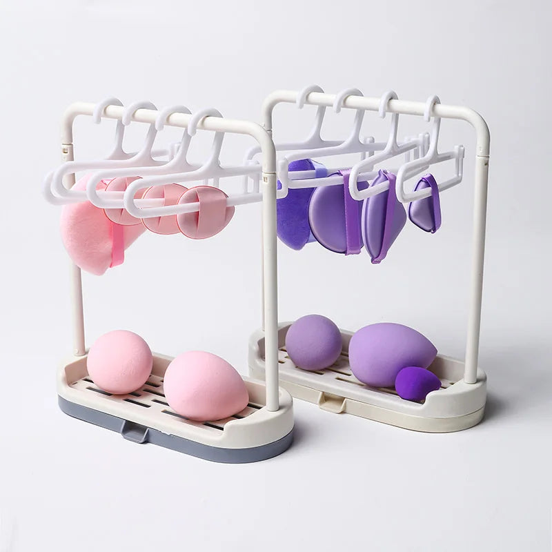 Makeup Sponge Drying Rack & Powder Puff Hanger Organizer Makeup Sponge Drying Rack QXL