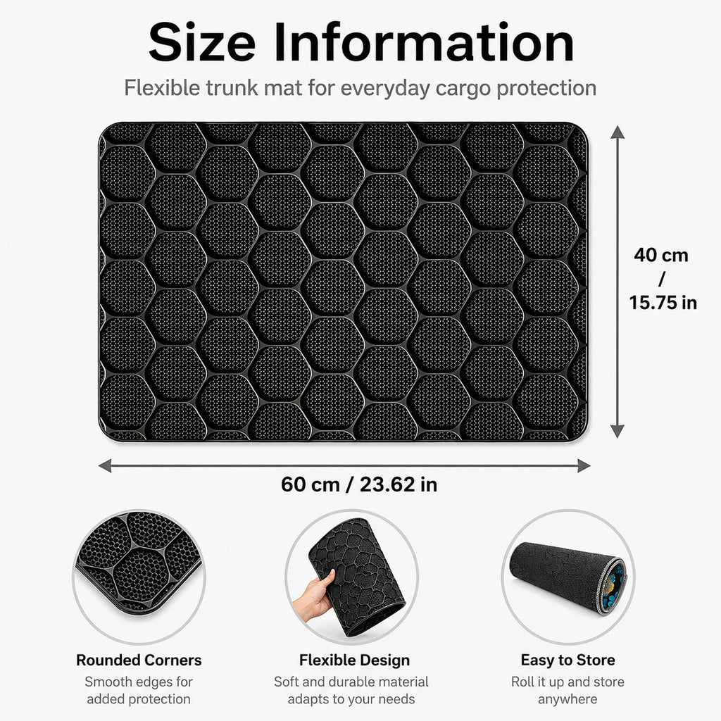 Black Hexagonal Car Trunk Mat | Waterproof Cargo Liner Car Cargo Liner QXL
