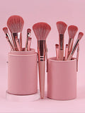 13-Piece Professional Makeup Brush Set – Pink | Full Kit Makeup Brush Set QXL Pink