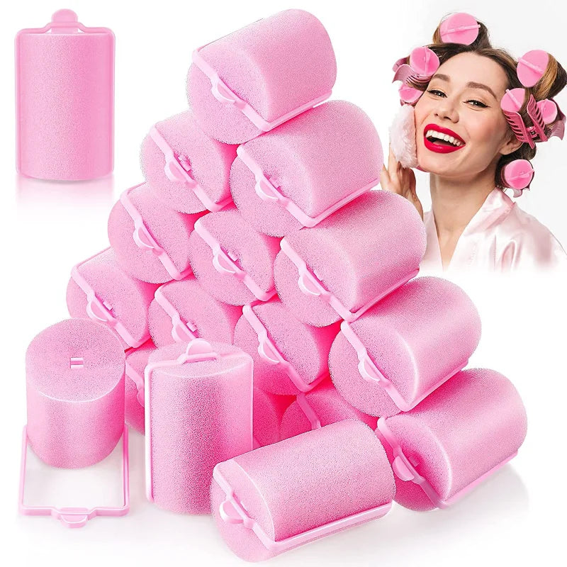 Soft Foam Hair Rollers Curlers | DIY Curls & Waves Kit Foam Hair Rollers QXL