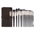 15-Piece Wool Makeup Brush Set | Eyeshadow, Foundation & More Makeup Brush Set QXL 15 brushes and plug