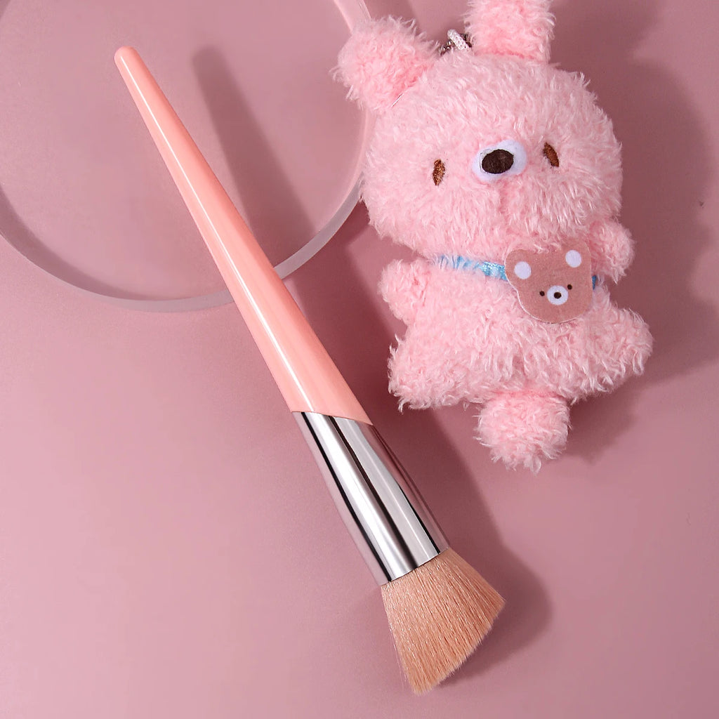 2-Pack Blush & Sculpting Brushes | Bunny Pendant Pink Handle Blush Brush Set QXL