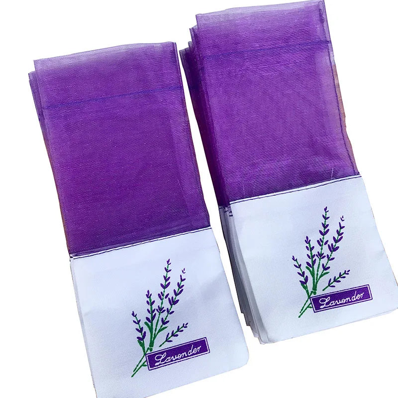 100-Pack Empty Lavender Sachet Bags | Floral Cotton Pouches Lavender Sachet Bags QXL