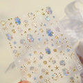 5D Gradient Nail Stickers | Polka Dot, Star & Crescent Decals