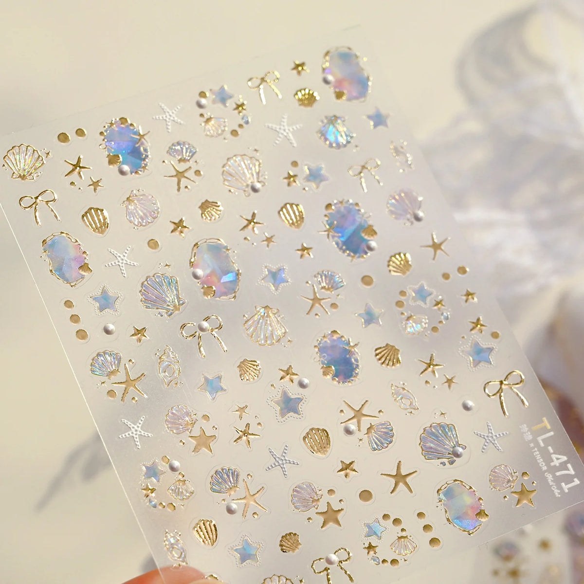 5D Gradient Nail Stickers | Polka Dot, Star & Crescent Decals