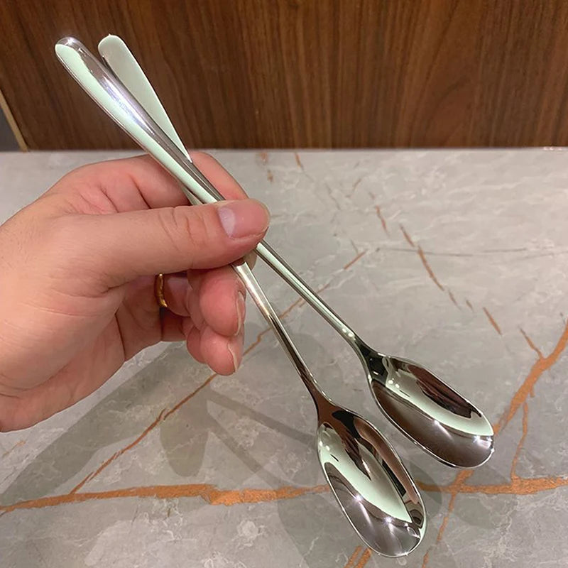 304 Stainless Steel Long Handle Stirring Spoon | Coffee & Tea Kitchen Stirring Spoon QXL